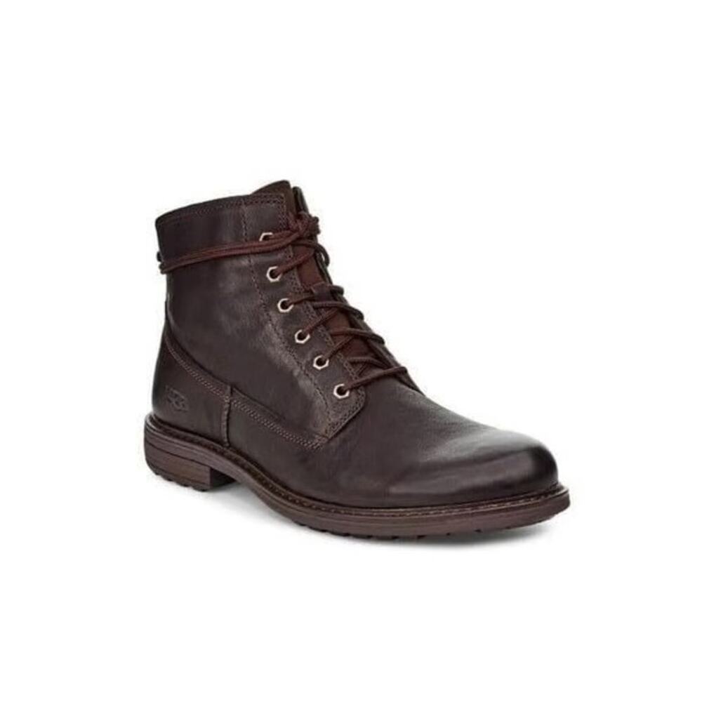 UGG Men's Morrison Lace-Up Boots 13 dark brown 1103748 lace up side zip